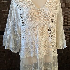 White Lace Crochet Top